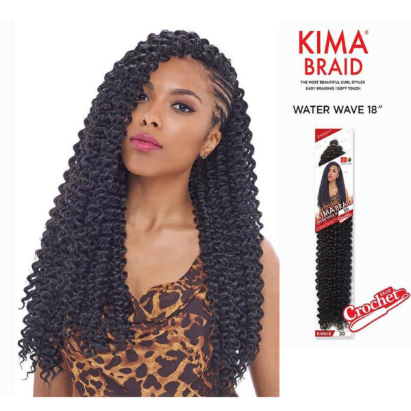 Photo of Kima synthetic wavy crochet hair 18" @ Roots Beauty Supply