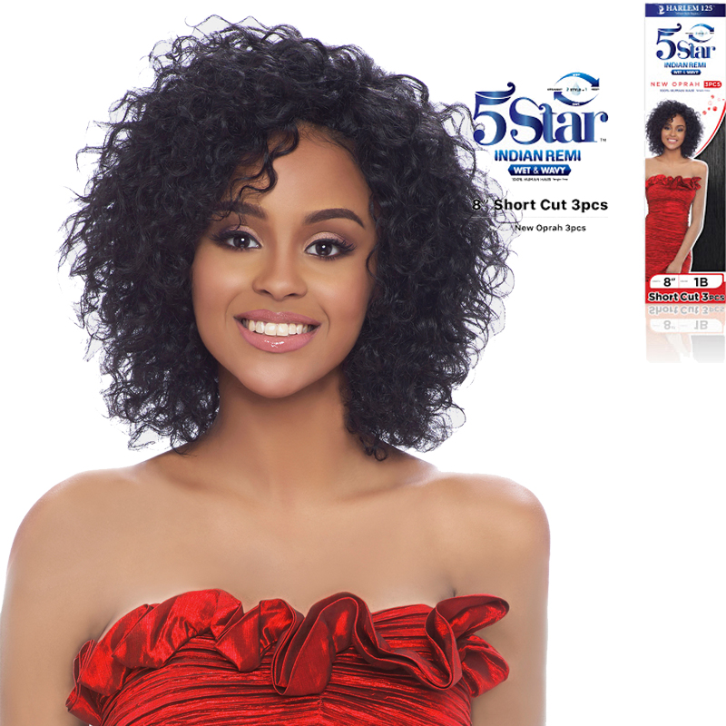 Harlem125 5Star Indian Remi Wet & Wavy 8″ New Oprah 3Pcs – Roots Hair &  Beauty