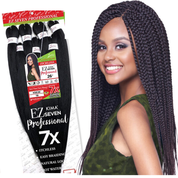 Photo of Harlem125 Ez Seven Pack Pre-stretched Braid Hair 26" @ Roots Beauty Supply
