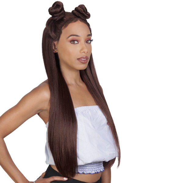 picture of 360° Cross Part so it can be freely styled HAND-TIED LACE FRONT NATURAL BABY HAIR 24" LENGTH MADE WITH HI-HEAT FIBER at roots beauty supply