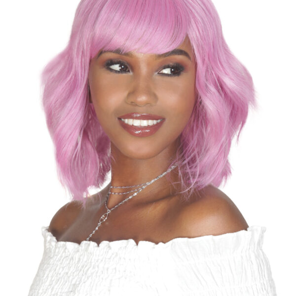 picture of Messy wave bob Regular full wig 10" length synthetic bob wig at roots beauty supply
