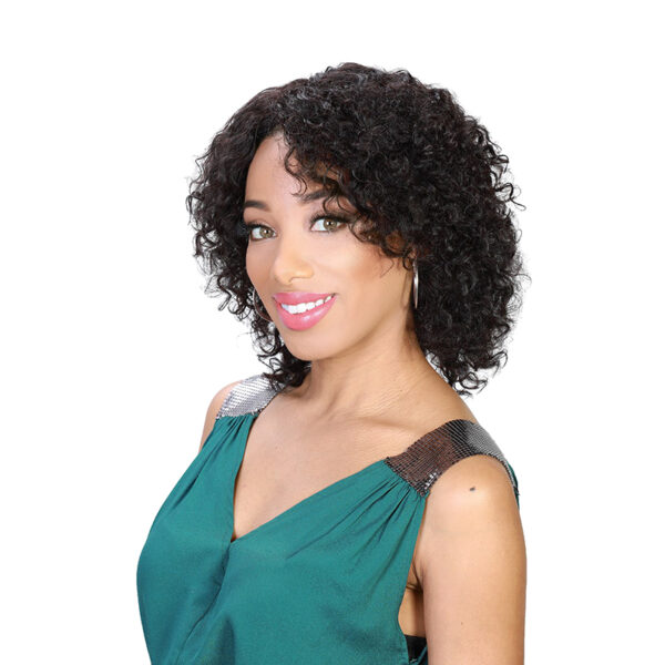 picture of Brazilian Human Hair Wig Wet & Wavy Bohemian Curl Style at roots beauty supply