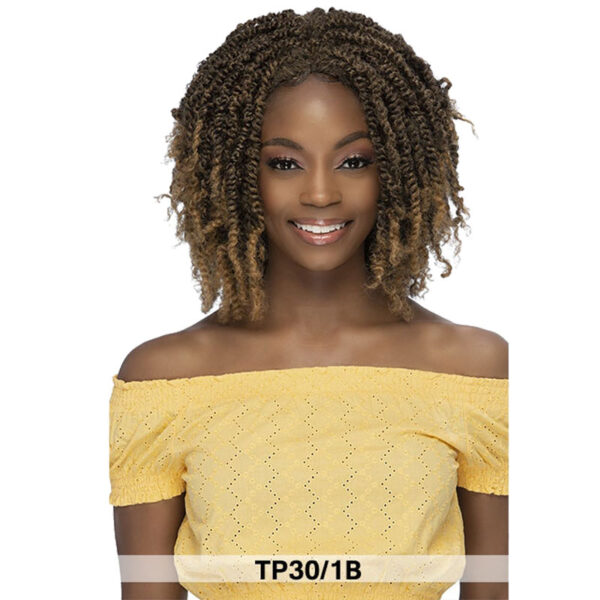 picture of 14" shoulder length layered straw curl Pure Stretch Cap Wig Synthetic Fiber Blogger Favorite Weekender Look wig at roots beauty supply