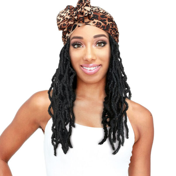 picture of 1-Minute Easy Wig Install Scarf with Wig Attached Variety of Scarf Patterns dreadlock wig at roots beauty supply