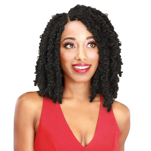 picture of synthetic wig with butterfly locs shoulder length side part at roots beauty supply
