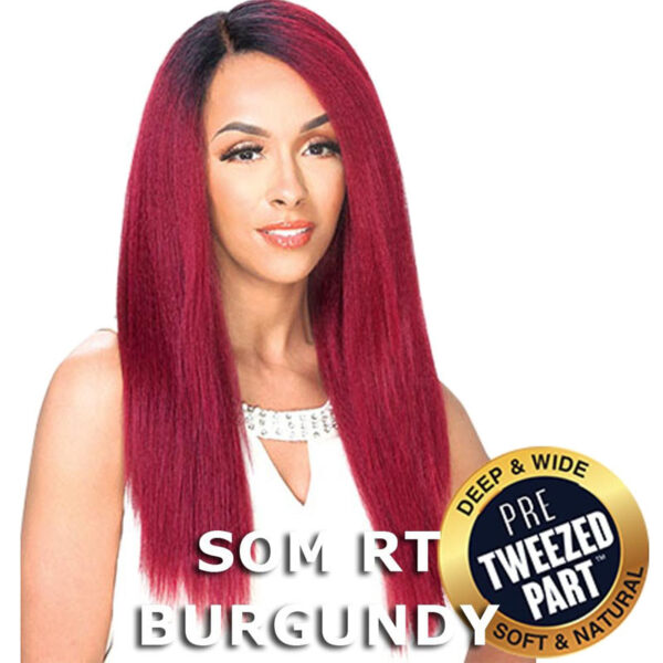 picture of medium length wig lace pre tweezed natural and ombre colors at roots beauty supply
