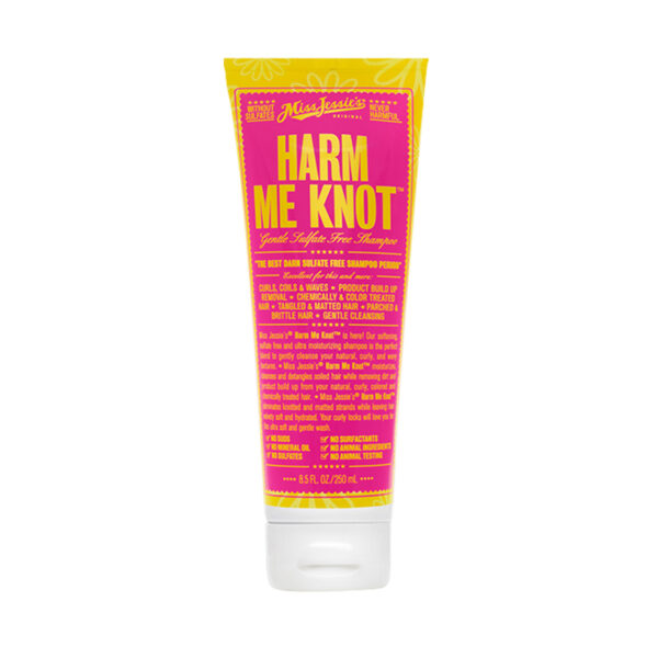 picture of Miss Jessie’s Harm Me Knot moisturizes, cleanses and detangles soiled hair while removing dirt and product build-up from your natural, curly, colored and chemically treated hair at roots hair and beauty