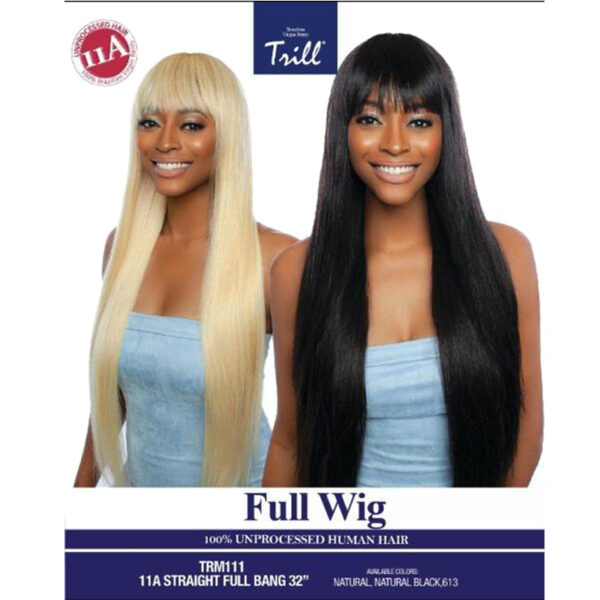 picture of 100 percent unprocessed human hair wig full wig 32 inches straight at roots hair and beauty
