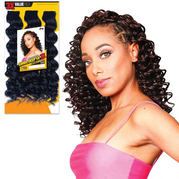 picture of crochet hair 3 bundle pack 14" synthetic at roots hair and beauty
