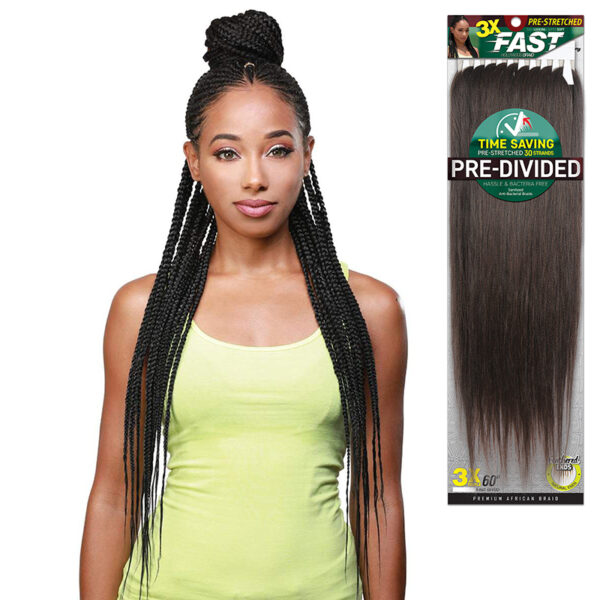 PICTURE OF 60" BRAIDING HAIR IN COLORS 1, 1B, 2, 4 at Roots Beauty Supply